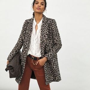 Anthropologie Leopard Print Blazer